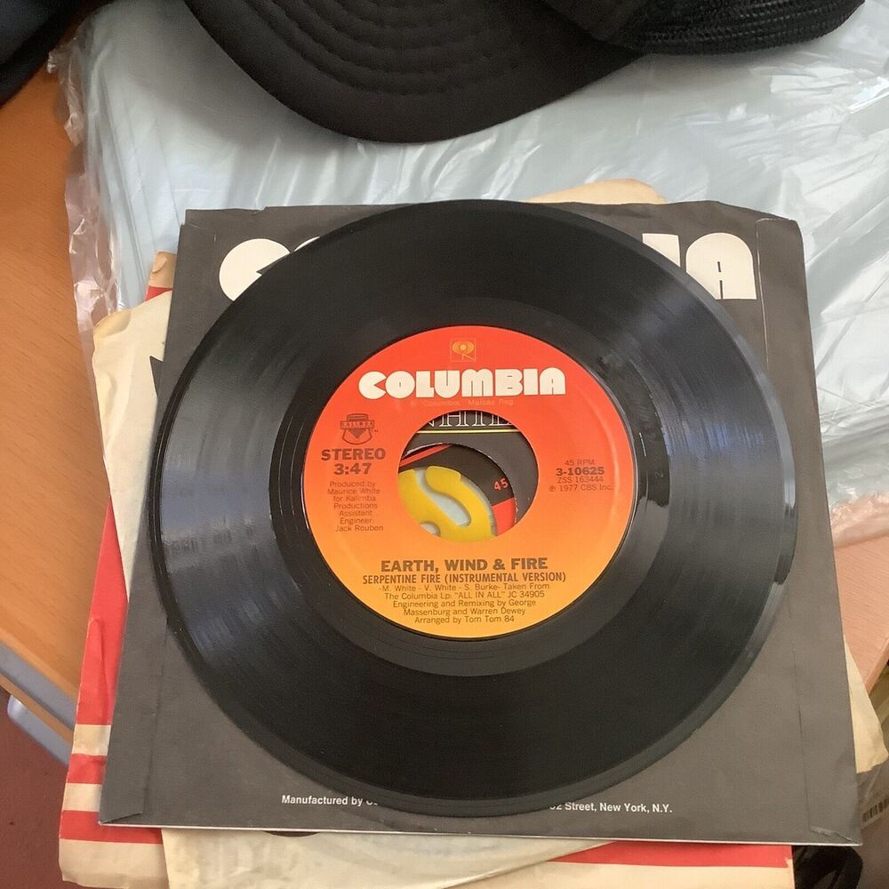 EARTH WIND & FIRE Serpentine Fire 45 7" FUNK SOUL DISCO Record Vinyl 1977